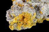 Orpiment On Barite Crystals - Peru #133101-2